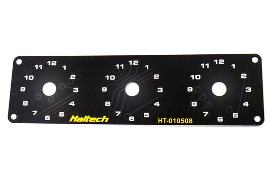 Haltech Triple Switch Panel with Yellow/Red Knobs HT-010508