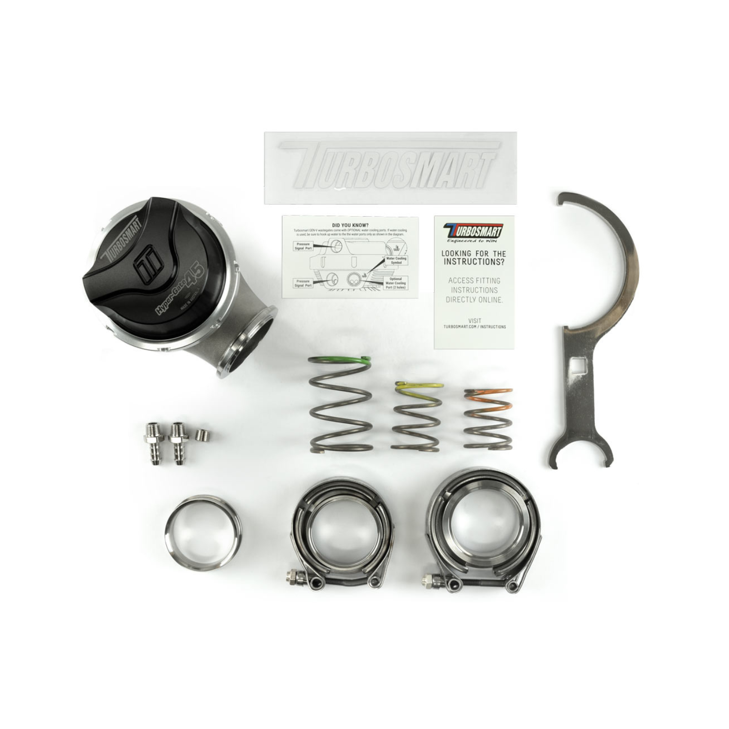 TurboSmart GenV WG45 HyperGate45 External Wastegate 14psi Black TS-0553-1012