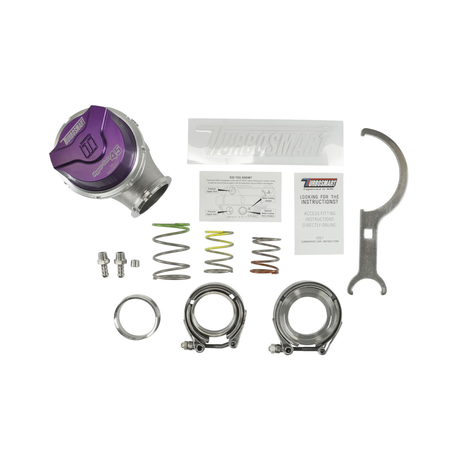 TurboSmart Gen-V WG45 HyperGate45 External Wastegate 14 PSI Purple TS-0553-1013