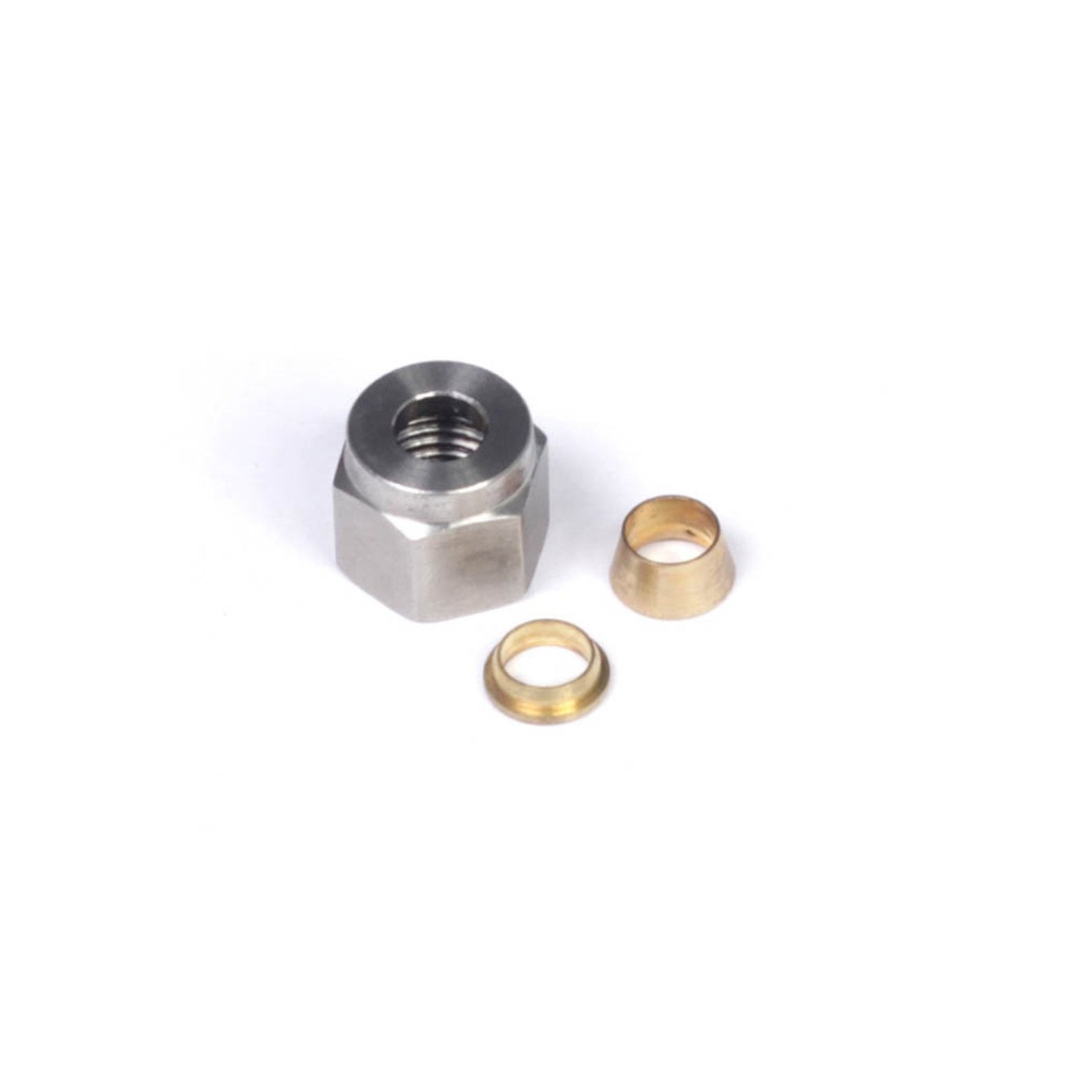 Haltech 1/4" Nut and Brass Ferrule Only HT-010808 - Game On Motorsports Australia