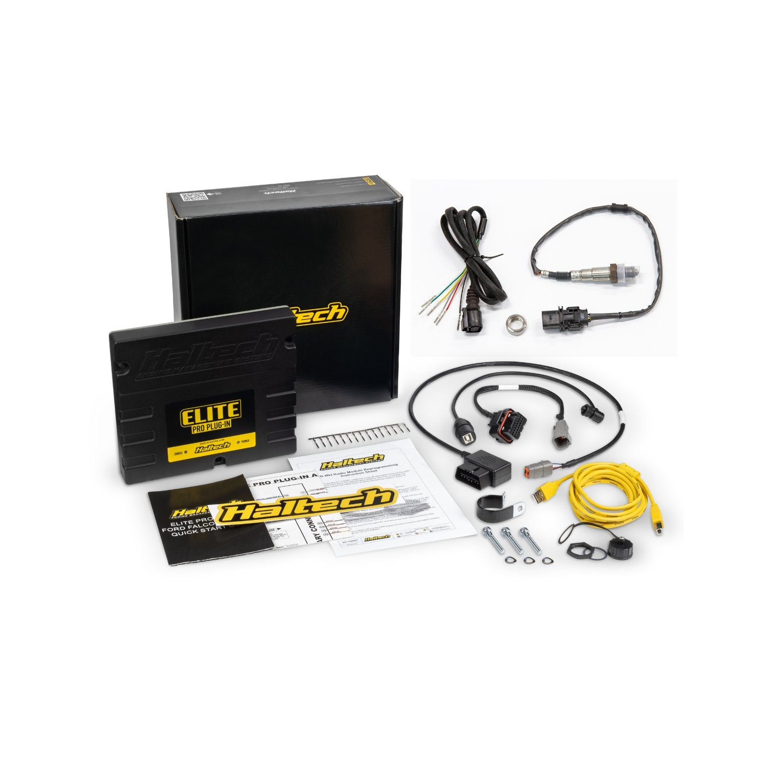 Haltech Elite PRO Plug-in ECU Ford Falcon i6 Barra + Onboard Wideband Sensor Kit HT-154006 - Game On Motorsports Australia
