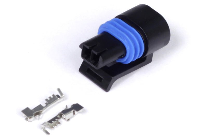 Haltech Plug and Pins Only Delphi 2-Pin GM style Coolant Temp Connector Black HT-030411 - Game On Motorsports Australia