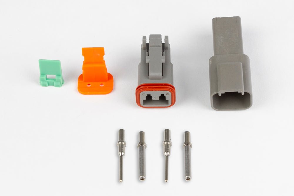 Haltech Plug and Pins Only Matching Set of Deutsch DT-2 Connectors DT06-2S + DT04-2P 13A HT-031112 - Game On Motorsports Australia