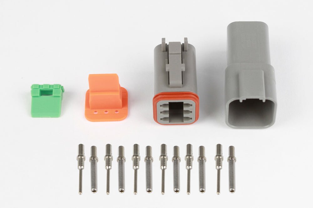 Haltech Plug and Pins Only Matching Set of Deutsch DT-2 Connectors DT06-2S + DT04-2P 13A HT-031112 - Game On Motorsports Australia