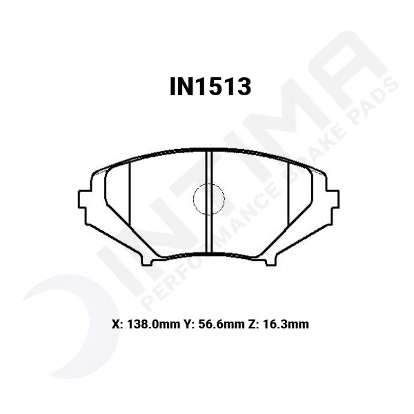 Intima RR Front Brake Pads Mazda RX-8 IN1513-RR - Game On Motorsports Australia