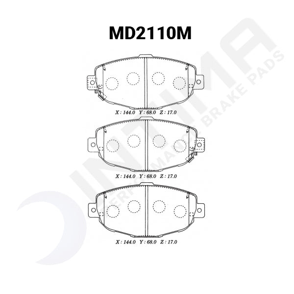 Intima SR Front Brake Pads Lexus SC400 Toyota Soarer MD2110-SR - Game On Motorsports Australia