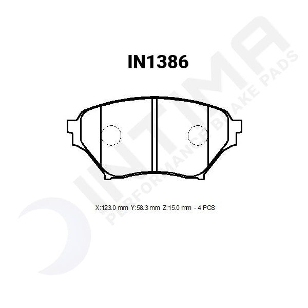Intima SR Front Brake Pads Mazda MX5 NB -SR - Game On Motorsports Australia