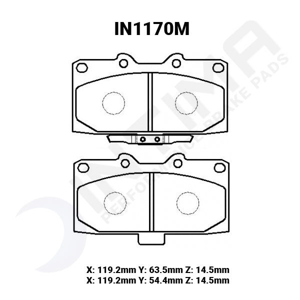 Intima SR Front Brake Pads Subaru Impreza WRX 01-07 IN1170-SR - Game On Motorsports Australia