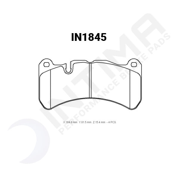 Intima SR Front Brake Pads Subaru WRX STi Brembo IN1845-SR - Game On Motorsports Australia
