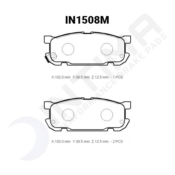Intima SR Rear Brake Pads Mazda MX5 NB IN1508-SR - Game On Motorsports Australia