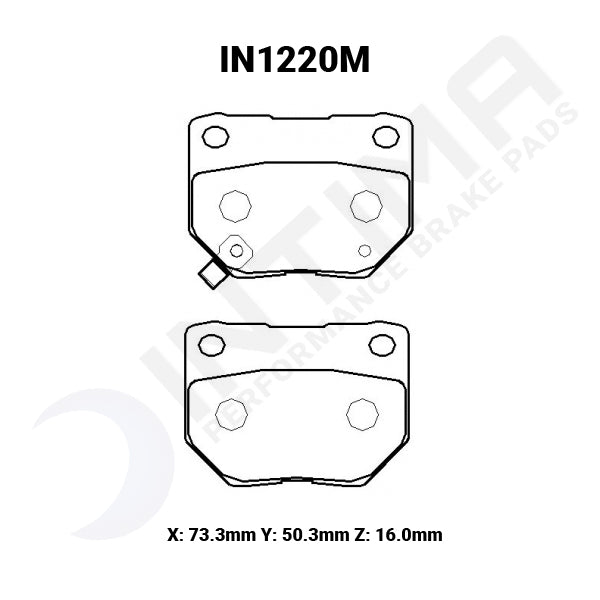 Intima SS Rear Brake Pads Nissan 300ZX Z32 IN1220-SS - Game On Motorsports Australia