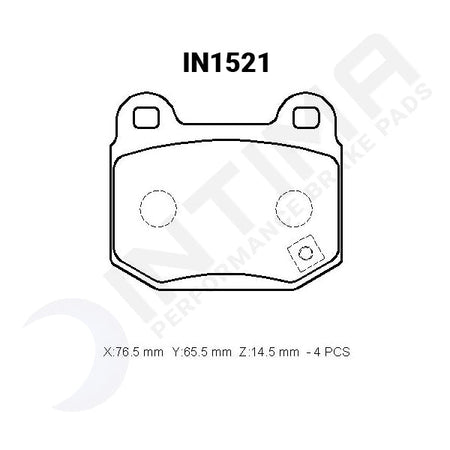 Intima SS Rear Brake Pads Nissan 350Z Brembo R32 R33 R34 GTR IN1521-SS - Game On Motorsports Australia