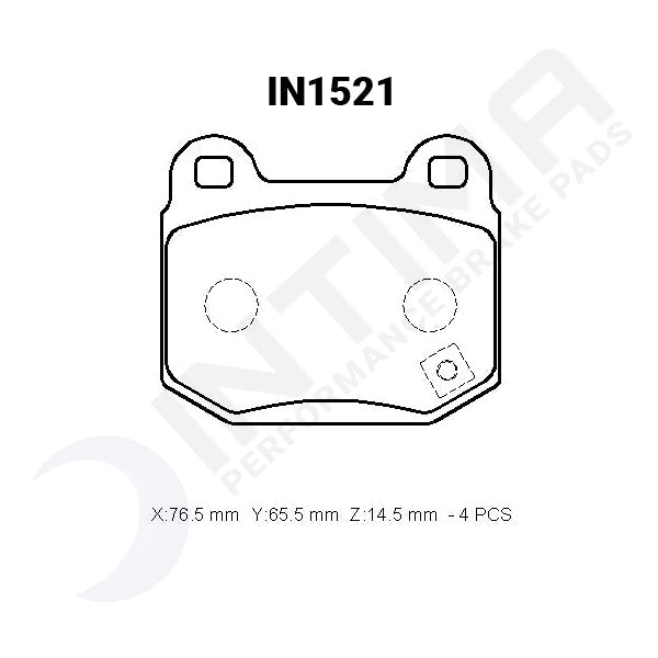 Intima SS Rear Brake Pads Subaru WRX STi Liberty BRZ Brembo IN1521-SS - Game On Motorsports Australia