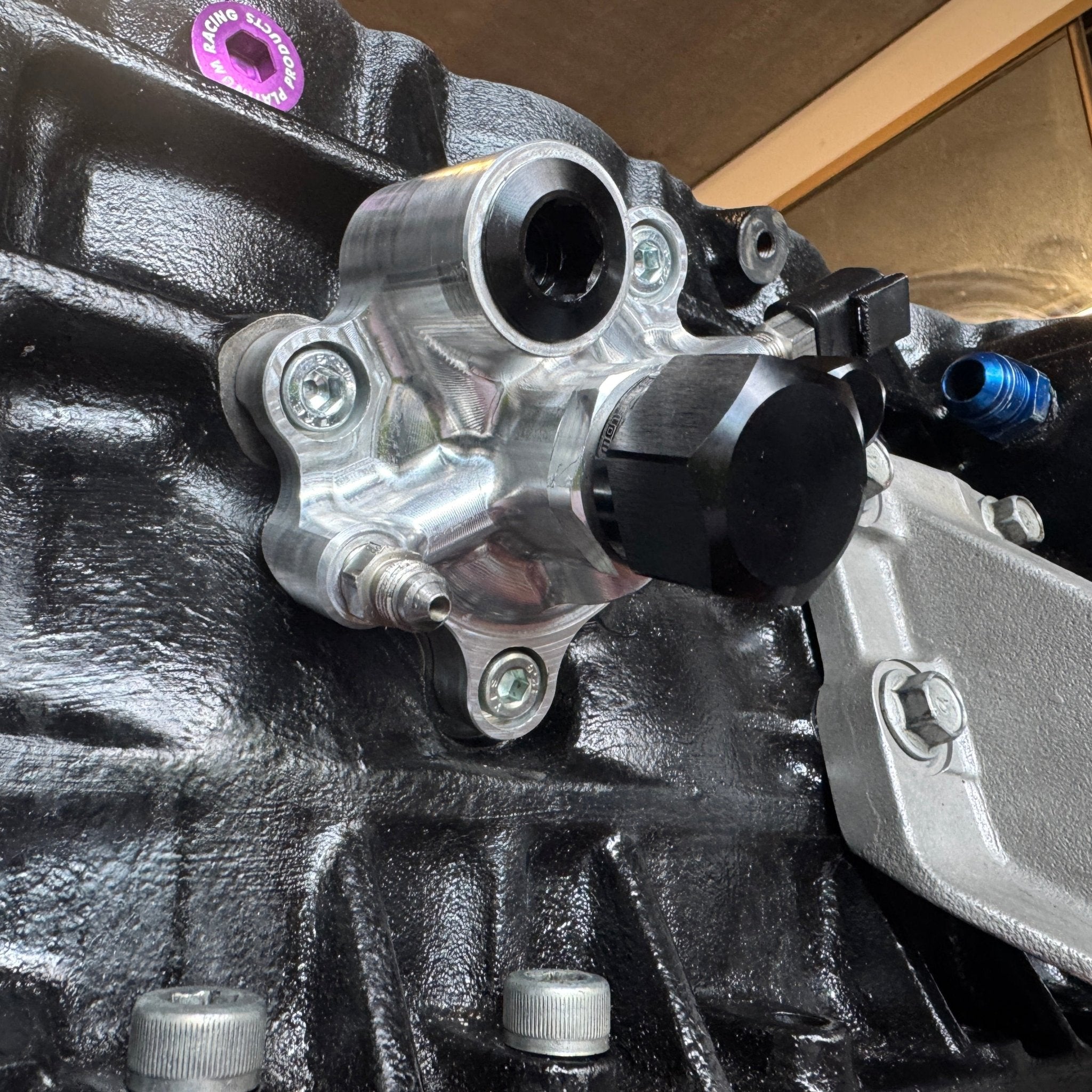 PRP Oil Filter Relocation to suit Nissan RB - Game On Motorsports Australia