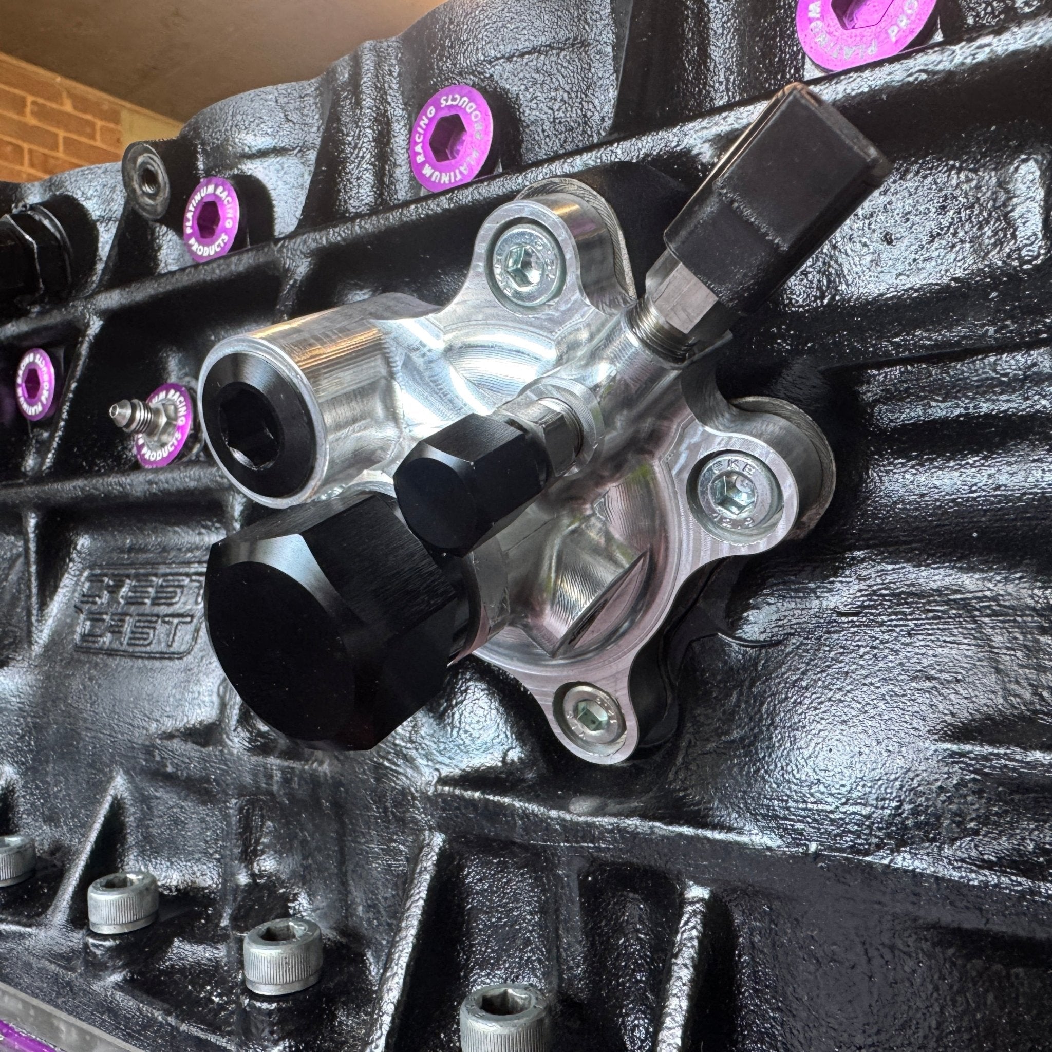 PRP Oil Filter Relocation to suit Nissan RB - Game On Motorsports Australia