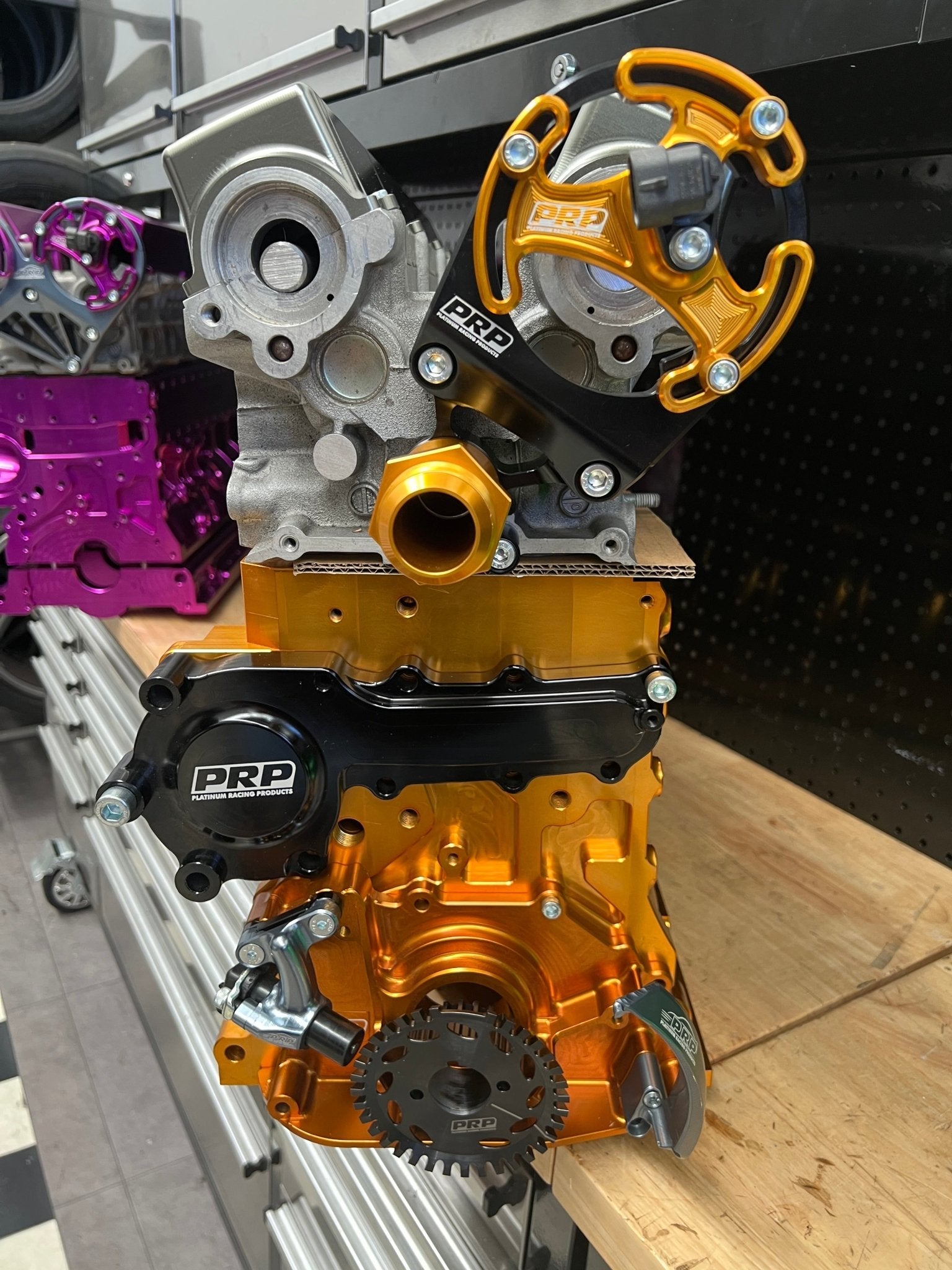 PRP Pro Series CAS Bracket With Head Drain Fitting - Nissan RB20/RB25/RB26 - Game On Motorsports Australia
