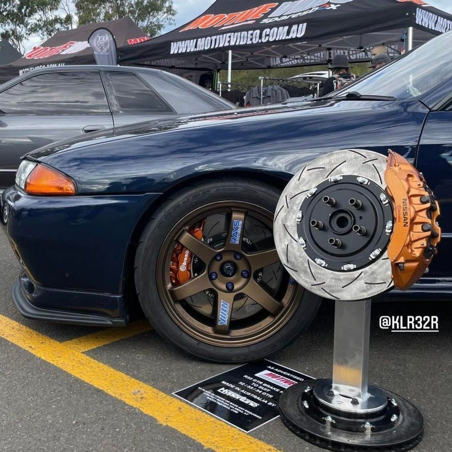PRP R35 Big Brake Upgrade Conversion Kit - Nissan Skyline R32 R33 R34 - Game On Motorsports Australia
