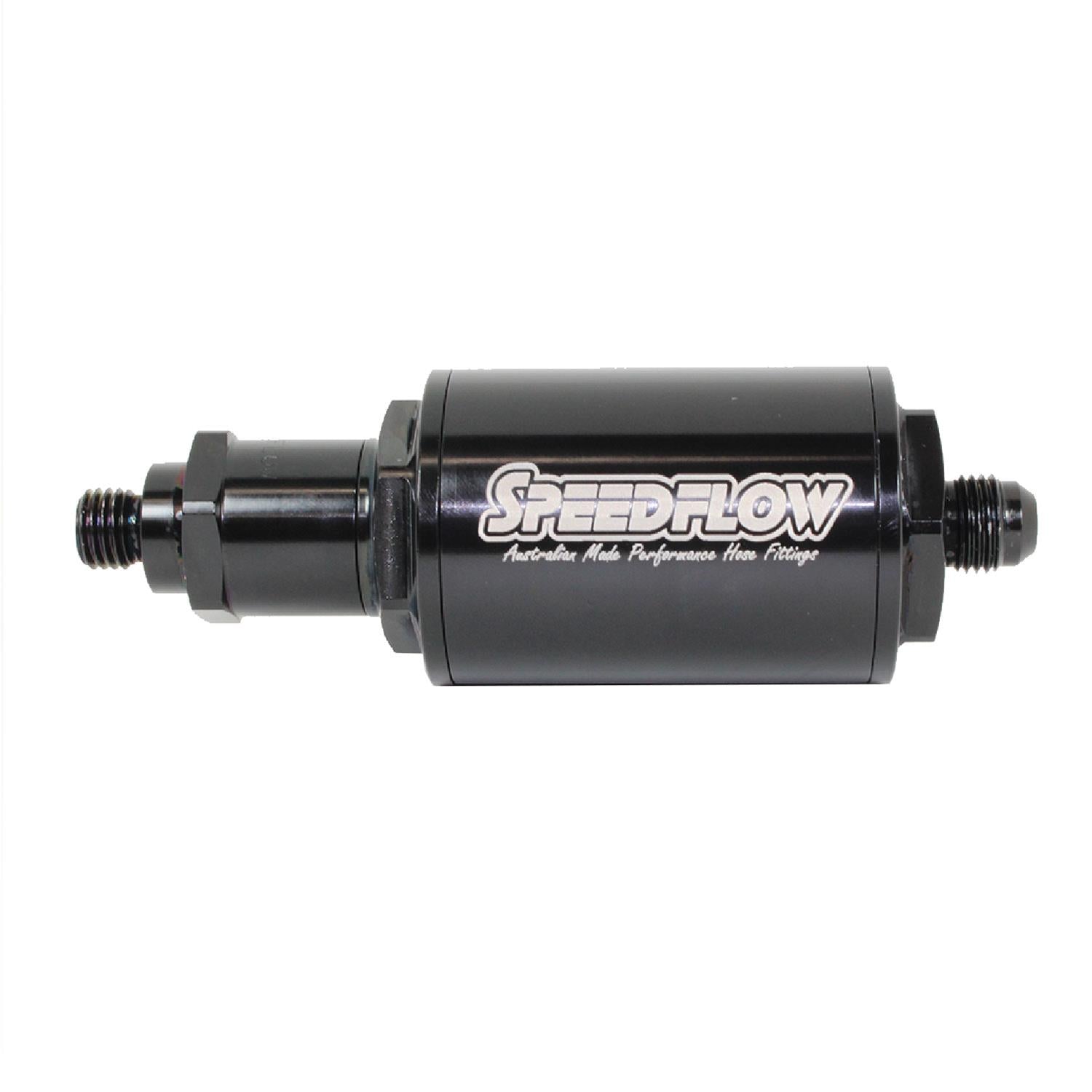 Speedflow -10 40 Micron Filter with Check Valve M12 601-040-61210-BLK - Game On Motorsports Australia