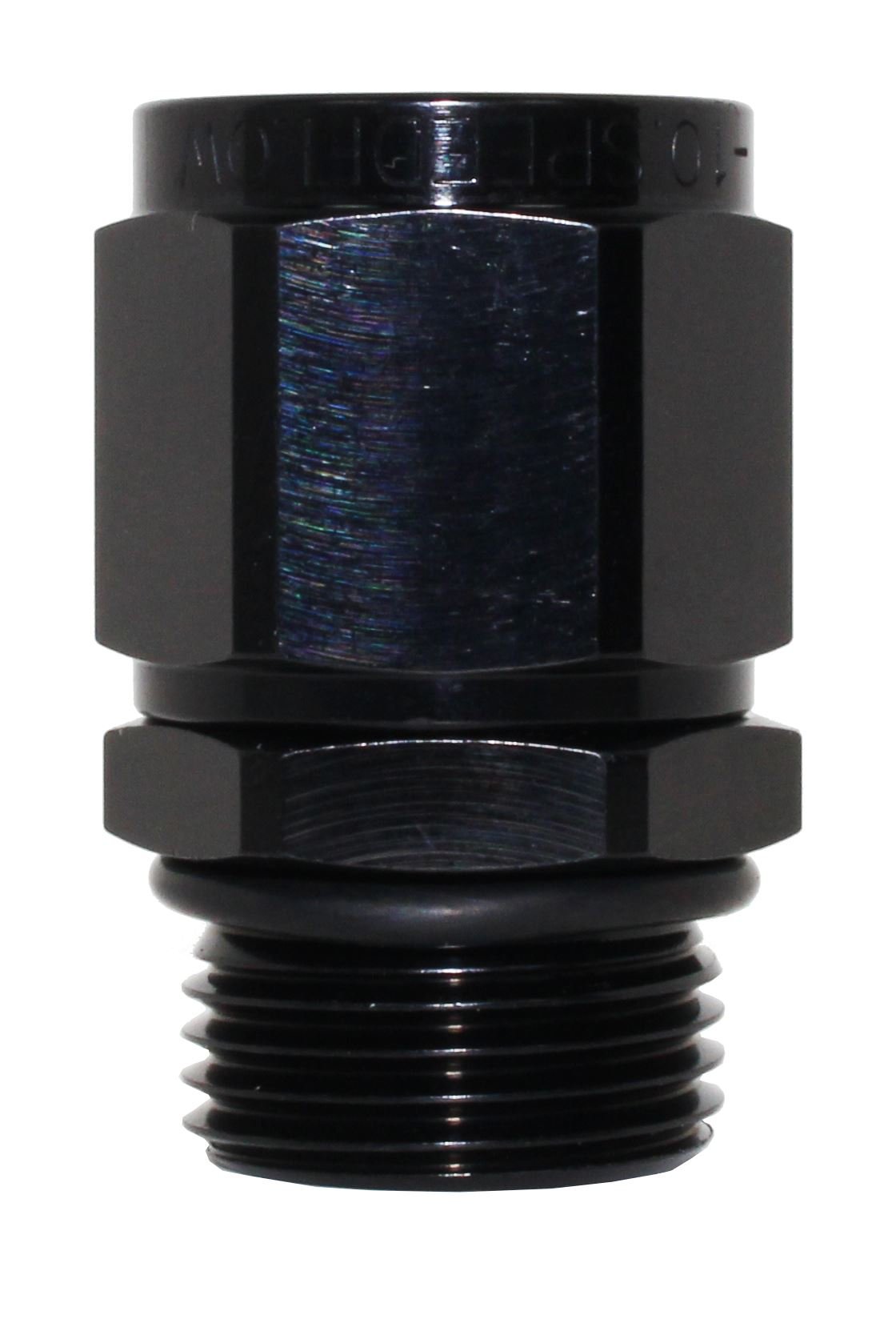 Speedflow -12 Female to -12 Male Port Black Fitting 906-P12-12-BLK - Game On Motorsports Australia