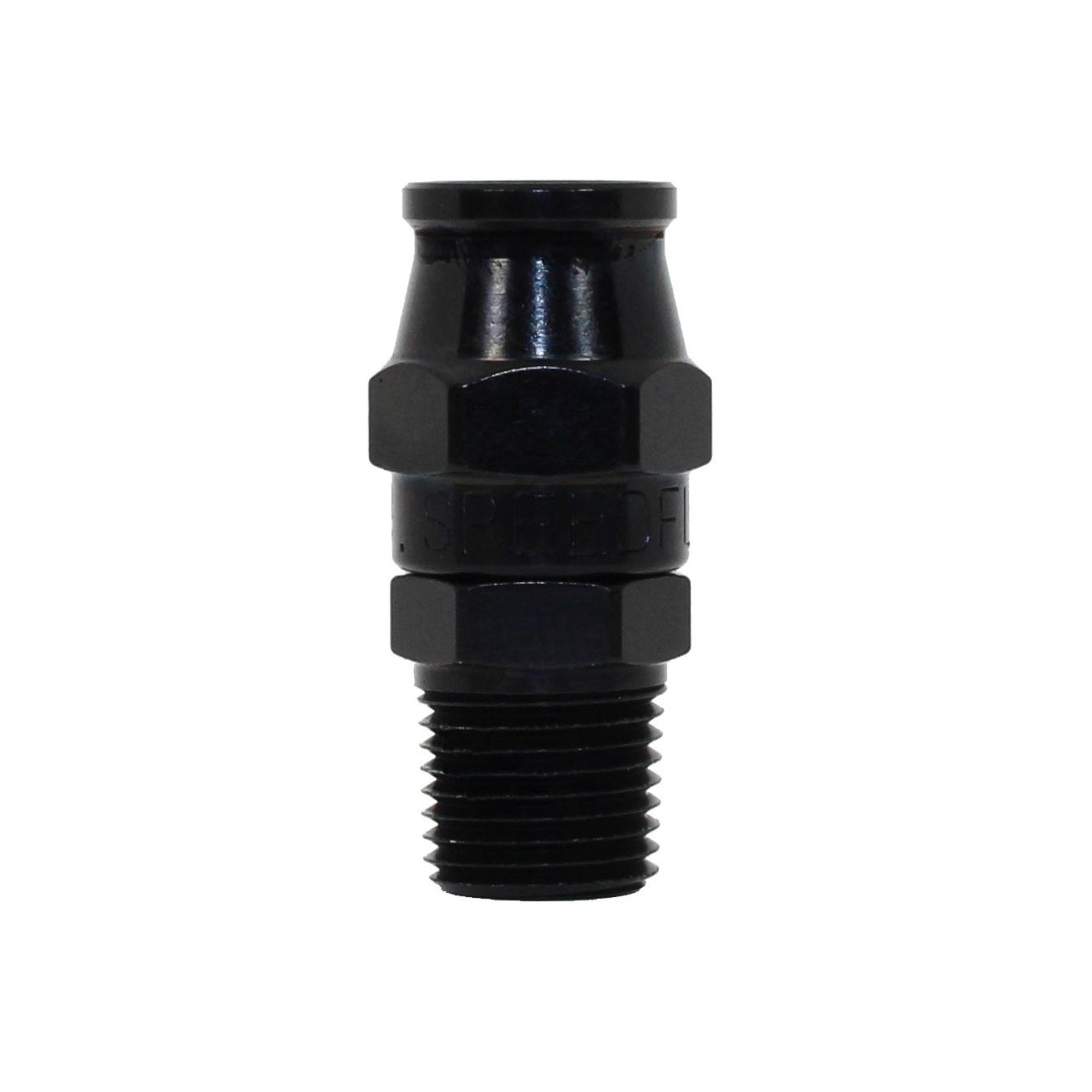 Speedflow 1/8 NPT to -3 Hose End Male 274-03-M-BLK - Game On Motorsports Australia
