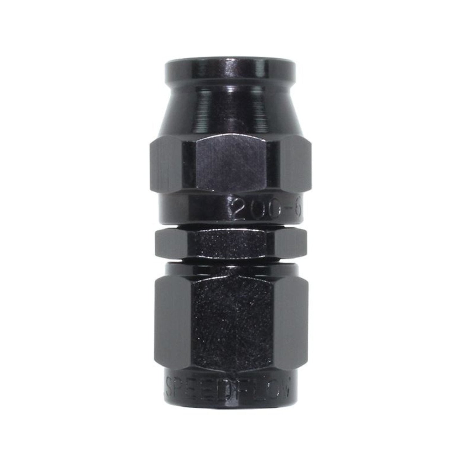 Speedflow 201-10-BLK -10AN straight hose end fitting black