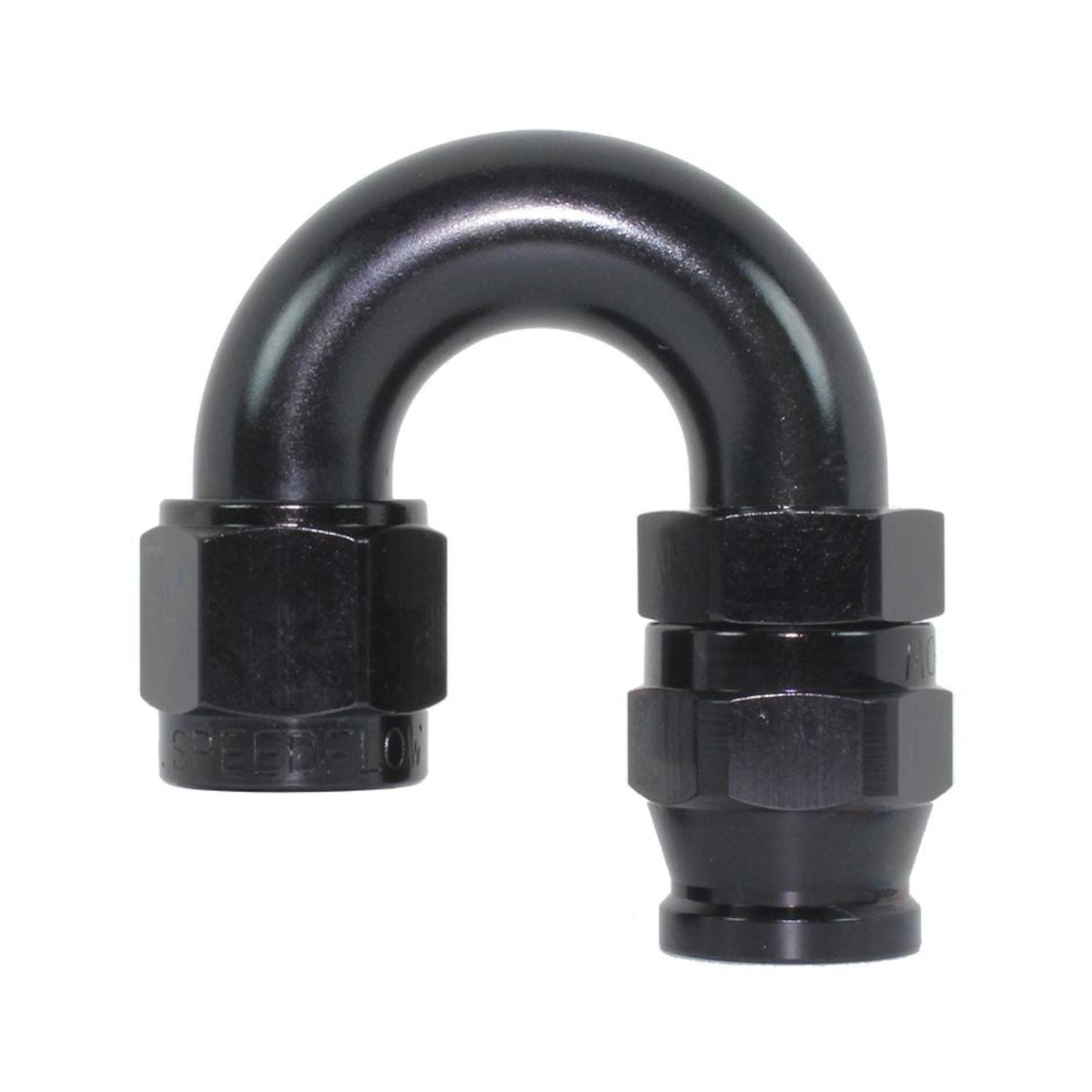 Speedflow 206-06-BLK -6AN 180 degree hose end fitting