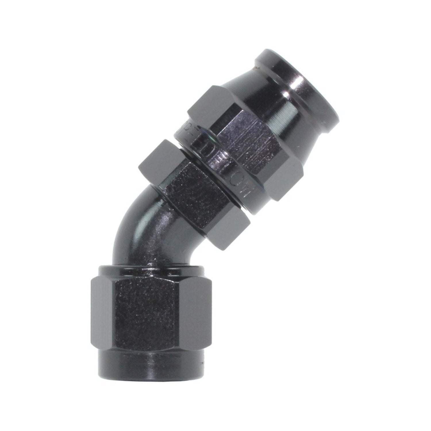 Speedflow 202-08-BLK -8AN 45 degree hose end fitting black
