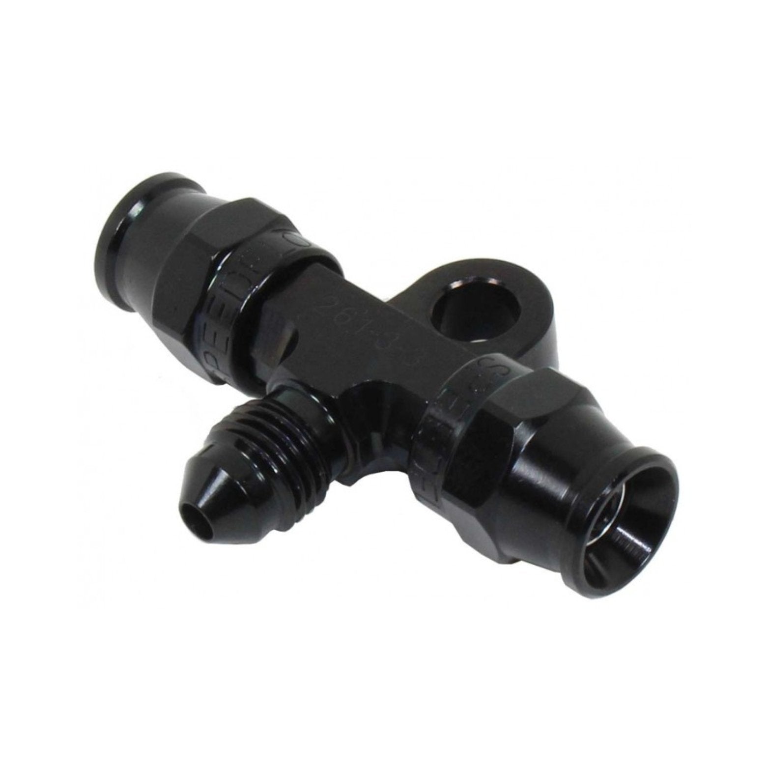 Speedflow -3 Tee 2 X H/E 1 X -3 Male with Bracket Fitting 261-03-03-BLK - Game On Motorsports Australia