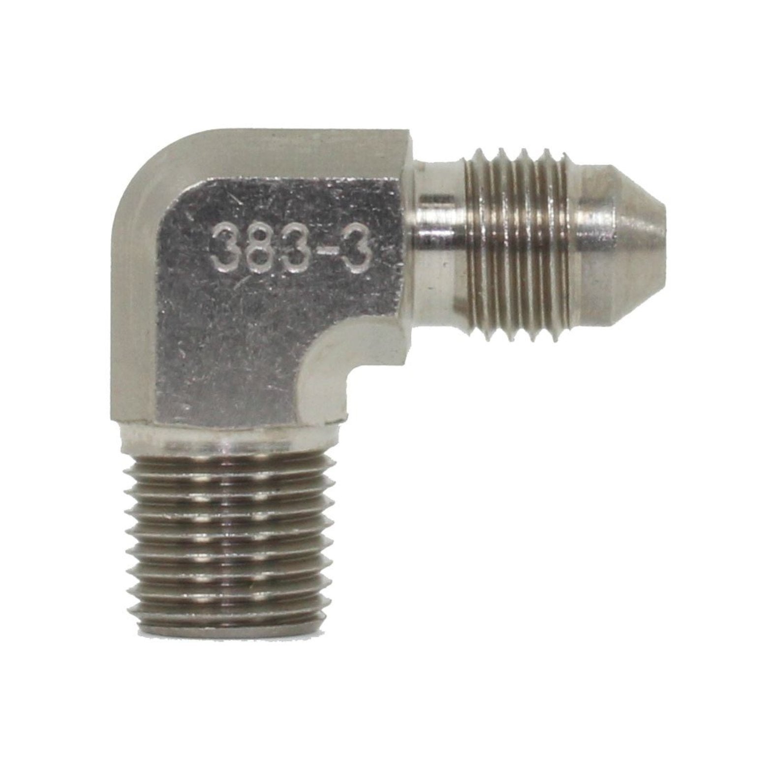 Speedflow -4 Flare to 1/16" NPT Adapter 90 Degree Fitting 383-04-01 - Game On Motorsports Australia