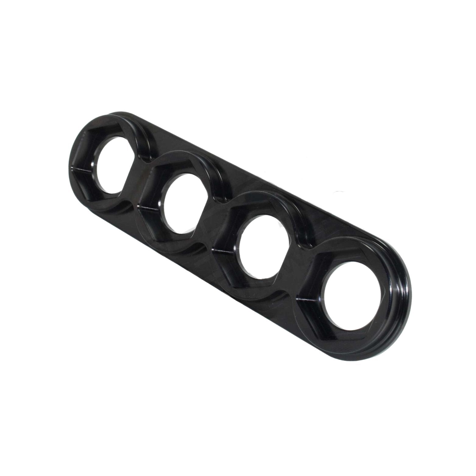 Speedflow 480 Series 4 Port Long Bulkhead Plate Black 480-32-01-BLK - Game On Motorsports Australia