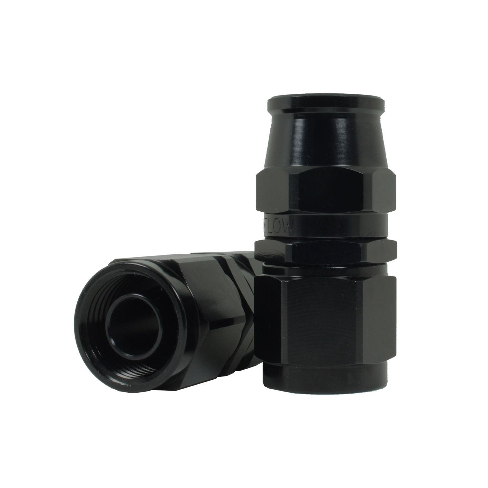 Speedflow 480 Series -6 AC Straight Hose End Black Fitting 480-01-06-BLK - Game On Motorsports Australia