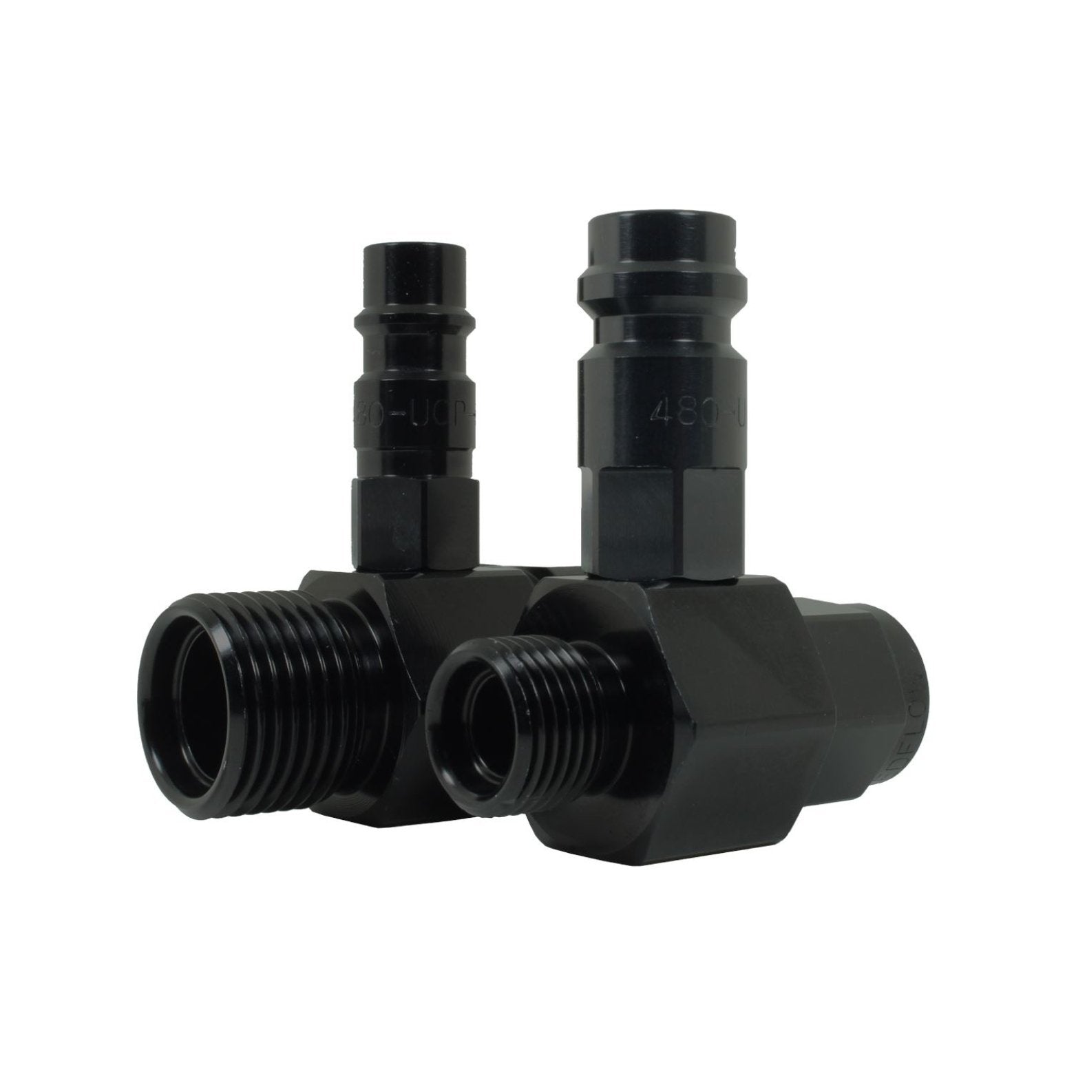 Speedflow 480 Series -6 High Side Charge Port Adapter Black Fitting 480-14-06-BLK - Game On Motorsports Australia