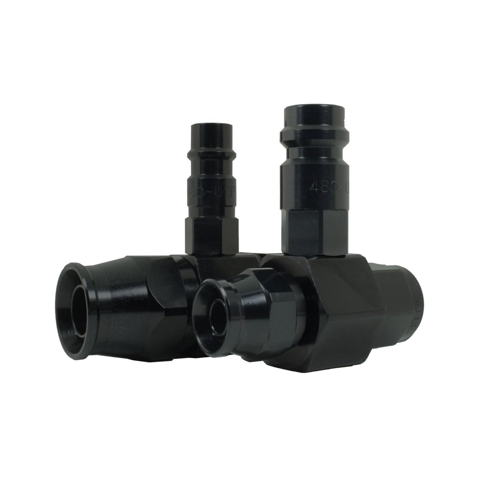 Speedflow 480 Series -6 High Side Charge Port Hose End Black Fitting 480-15-06-BLK - Game On Motorsports Australia