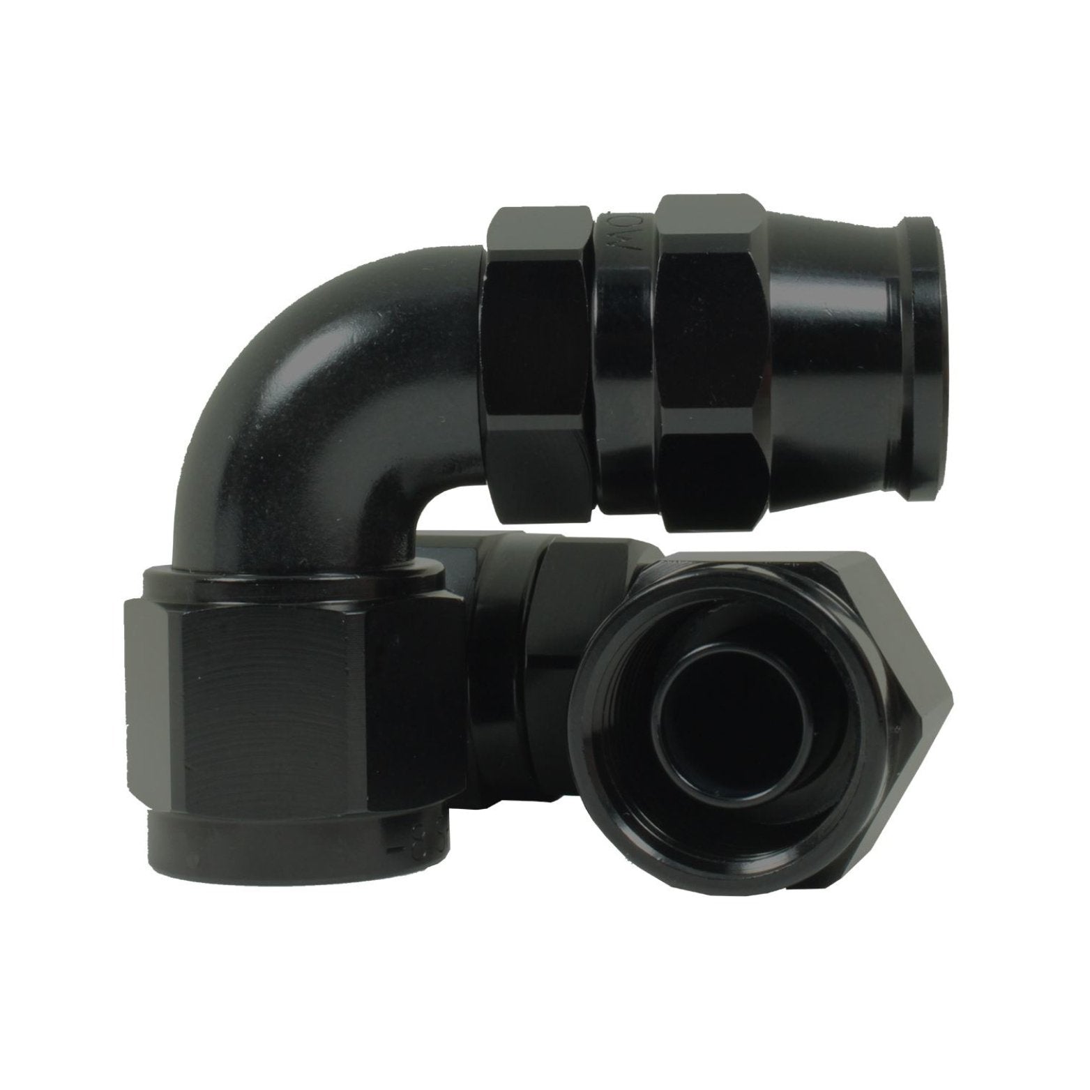 Speedflow 480 Series -8 AC 90 Degree Hose End Black Fitting 480-03-08-BLK - Game On Motorsports Australia