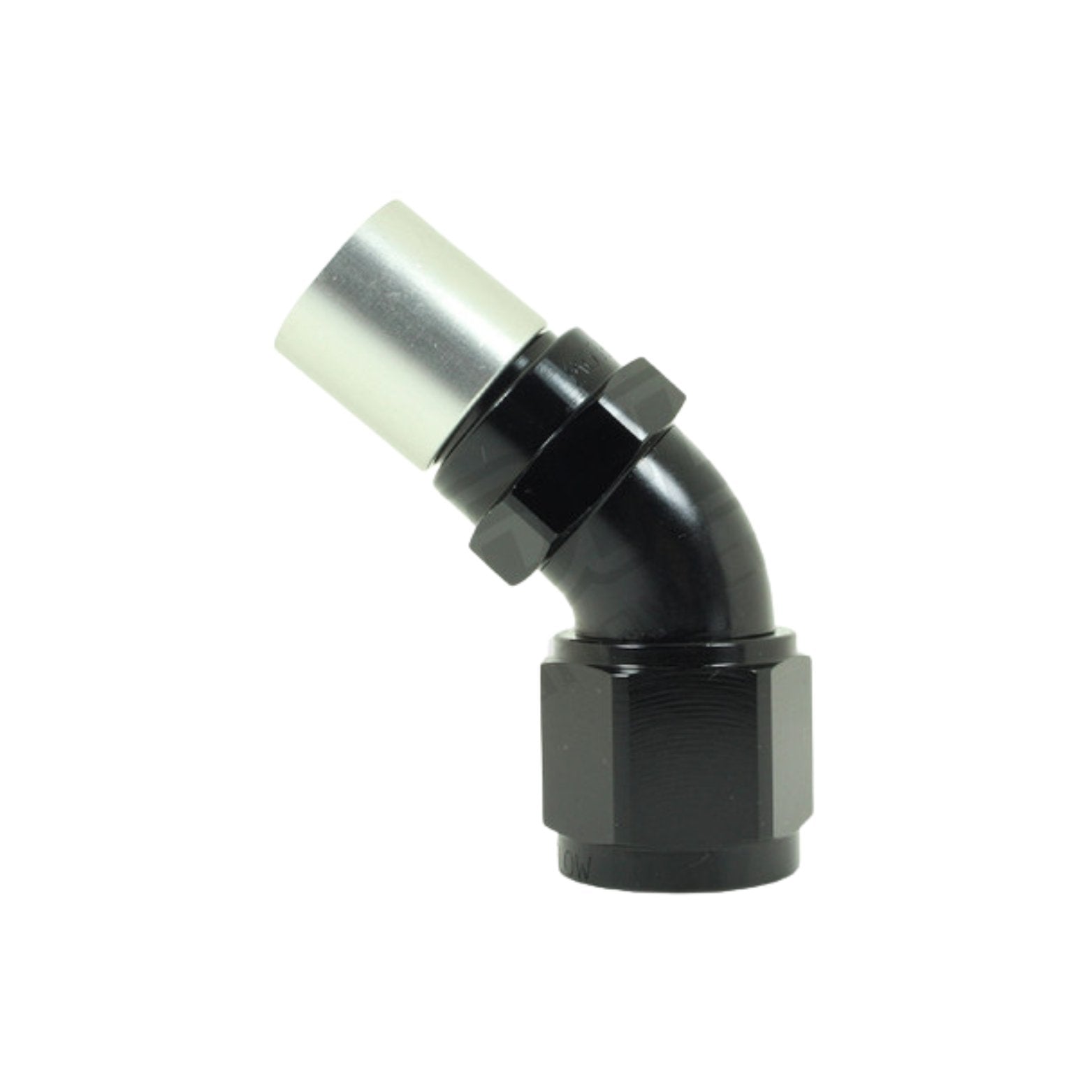 Speedflow 520 Series -6 45 Degree Crimp Hose End Swivel Fitting 520-02W-06 - Game On Motorsports Australia