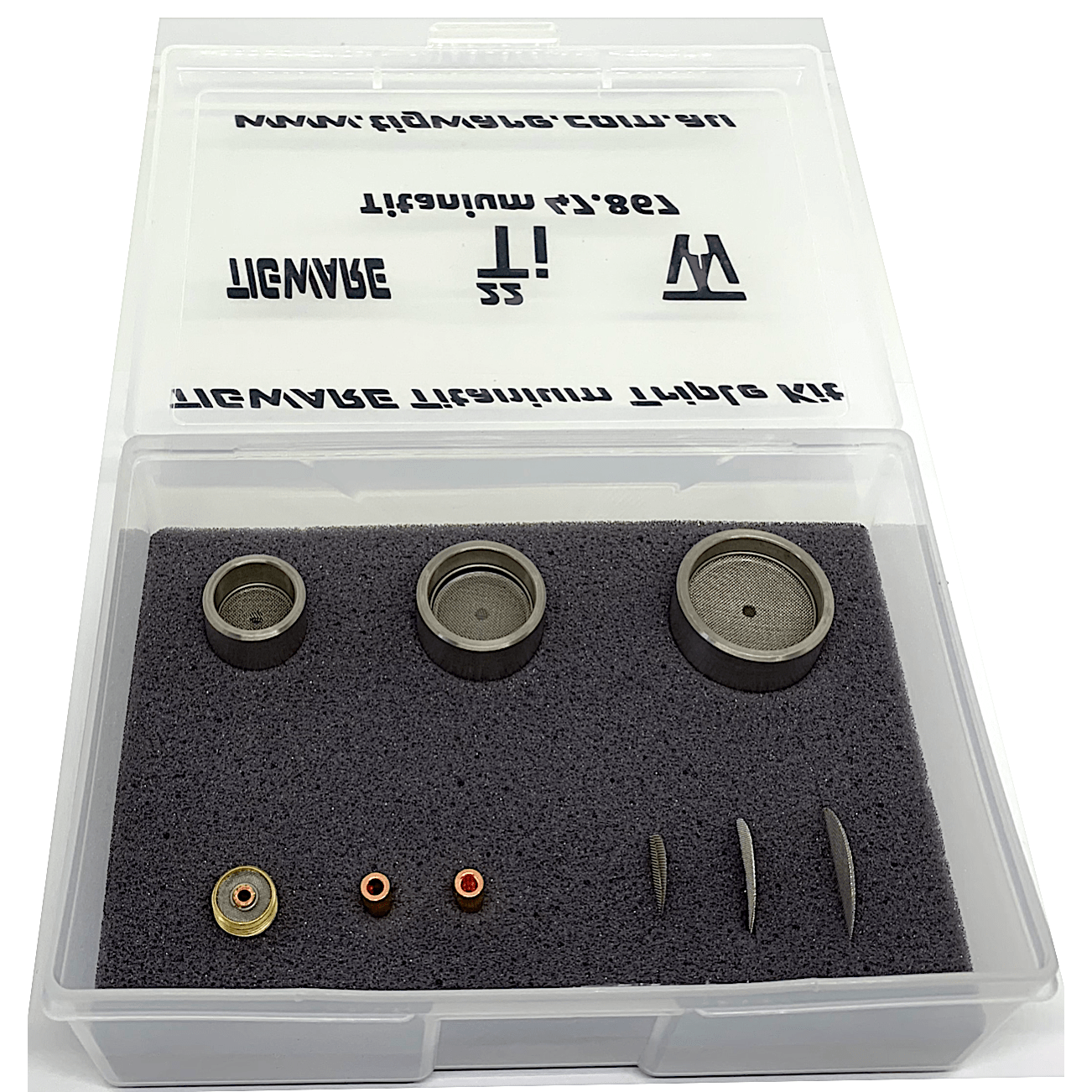 Tigware Titanium Triple Box Kit – TIG Welding Nozzle Set with Diffusers & Gas Lens Adapter - Game On Motorsports Australia