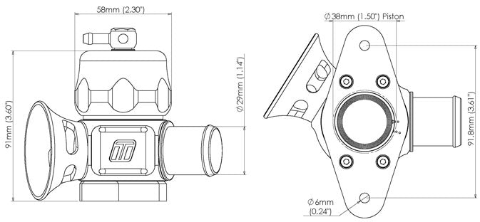 TurboSmart BOV Dual Port Mazda Subaru Blue TS-0205-1009 - Game On Motorsports Australia