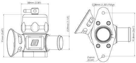 TurboSmart BOV Dual Port Mazda Subaru Blue TS-0205-1009 - Game On Motorsports Australia