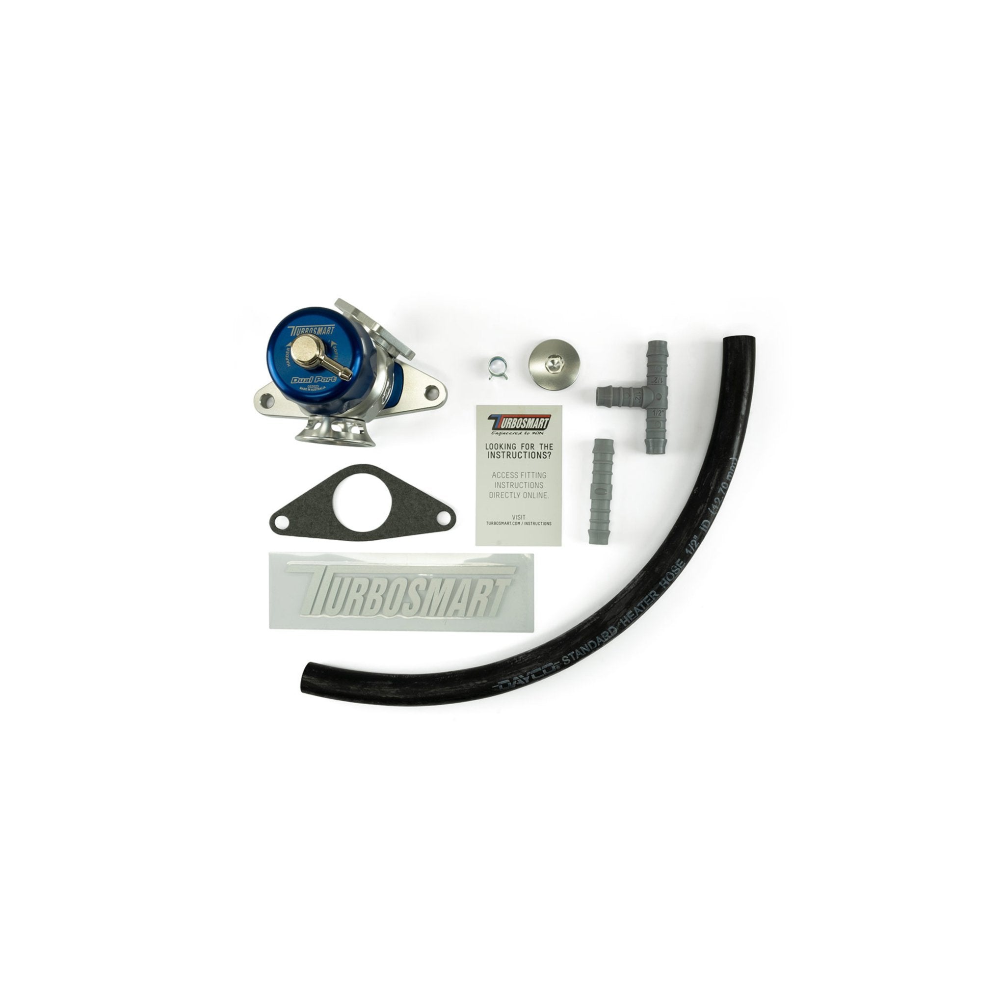 TurboSmart BOV Dual Port Subaru Blue TS-0205-1015 - Game On Motorsports Australia