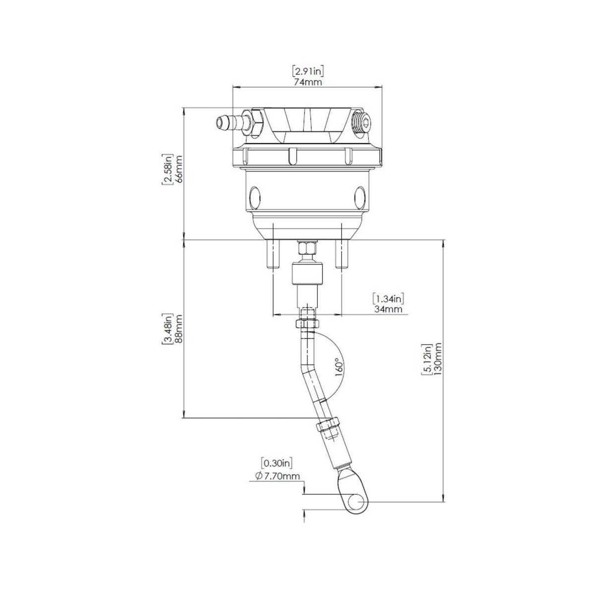 TurboSmart GenV IWG Twin Port Wastegate Actuator Suit Garrett G25 14psi TS - 0625 - 3143 - Game On Motorsports Australia