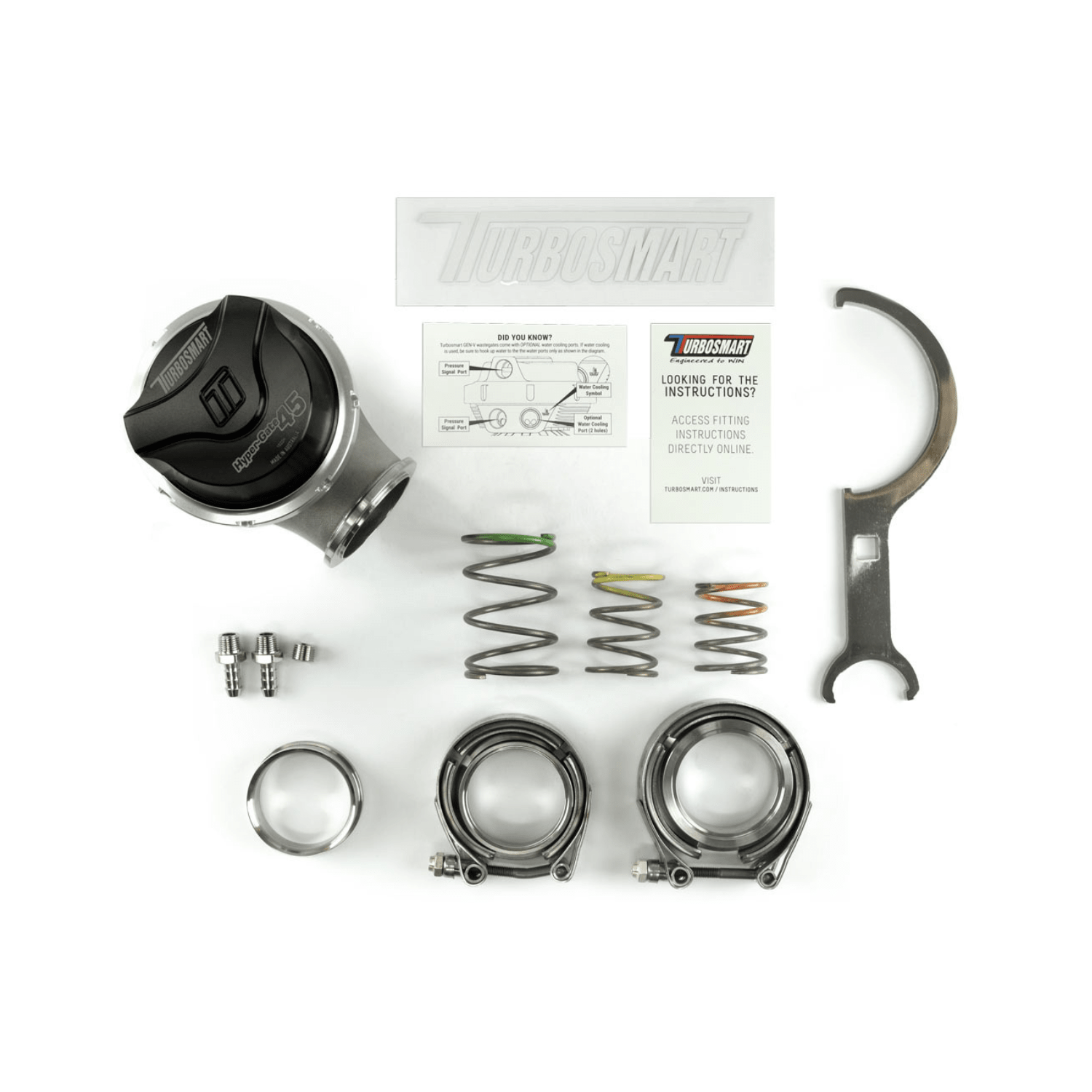 TurboSmart GenV WG45 HyperGate45 External Wastegate 7 PSI Black TS - 0553 - 1002 - Game On Motorsports Australia