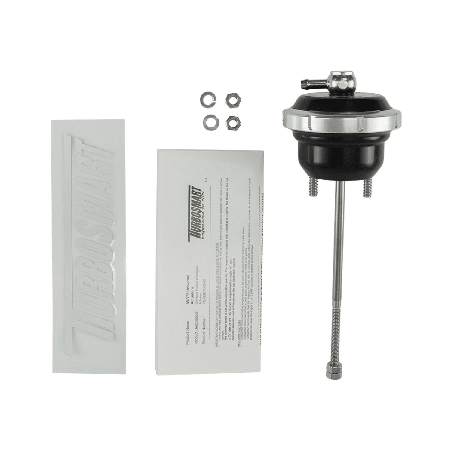 TurboSmart Internal Wastegate IWG75 Universal Actuator M6 140mm 10PSI TS - 0681 - 4102 - Game On Motorsports Australia