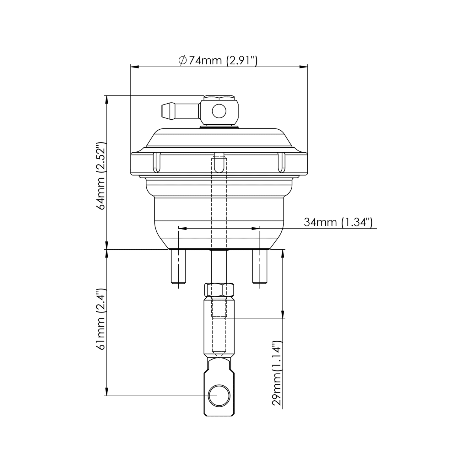 TurboSmart IWG75 Internal Wastegate Actuator Nissan Patrol ZD30 7 PSI TS - 0615 - 4072 - Game On Motorsports Australia