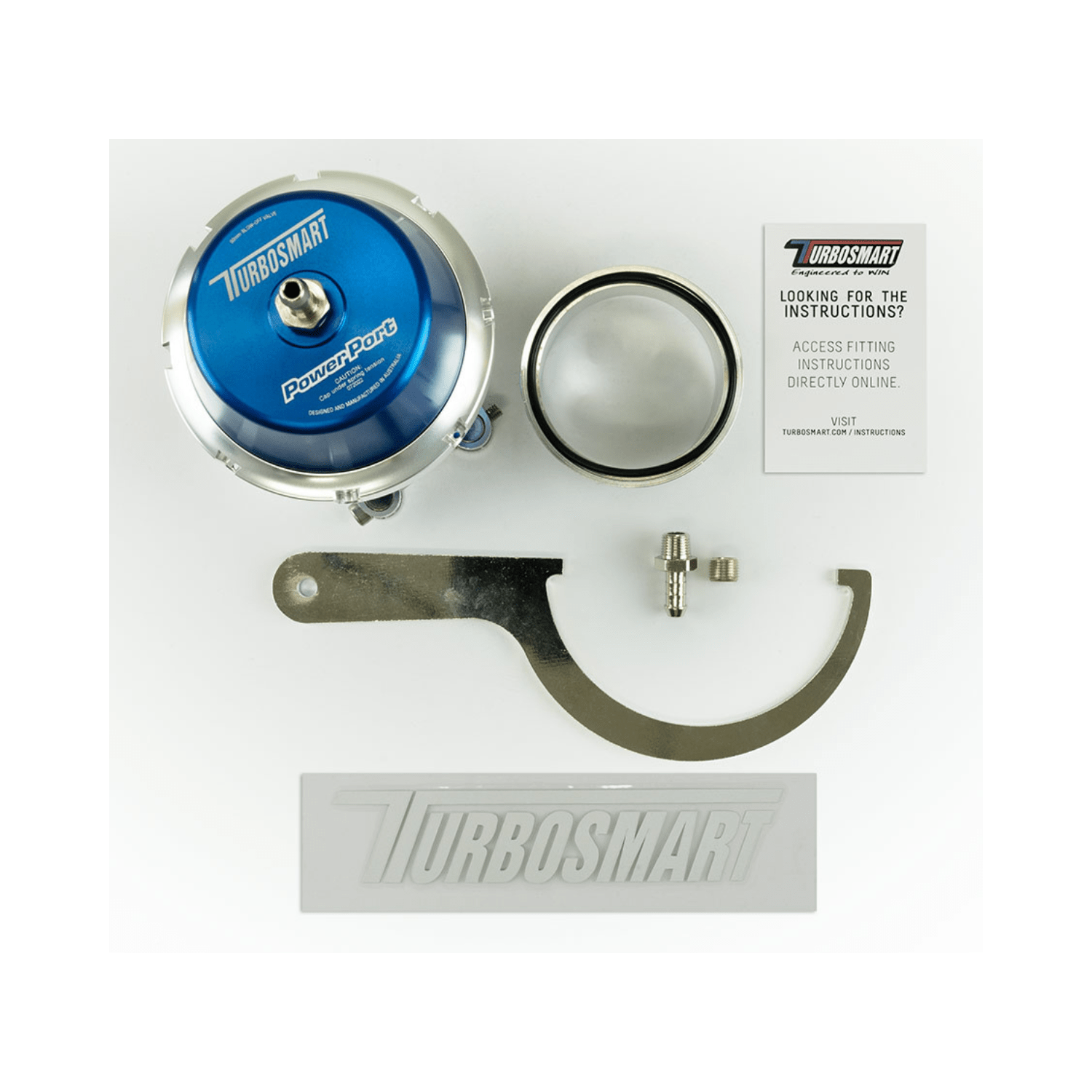 TurboSmart PowerPort Blow Off Valve Blue 2.5" Inlet TS - 0207 - 1001 - Game On Motorsports Australia