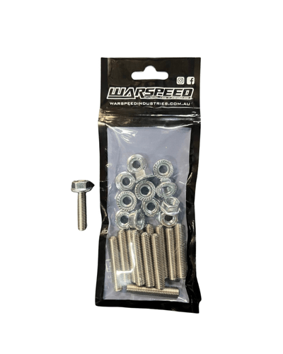 Warspeed Exhaust Stud Kit – 12 - Pack SS Studs & Serrated Nuts for LS Heads - Game On Motorsports Australia