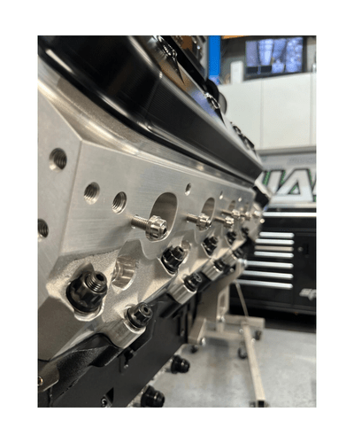 Warspeed Titanium Exhaust Stud Kit – 12 - Pack Titanium Studs & Serrated Nuts for LS Heads - Game On Motorsports Australia